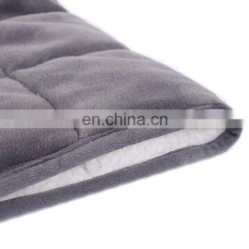 New Design Custom Adult Stress Sensory Anxiety Relieve Sleeping Heavy Duvet Cover Weighted Blanket With Milk Fleece Sherpa Inner photo-6