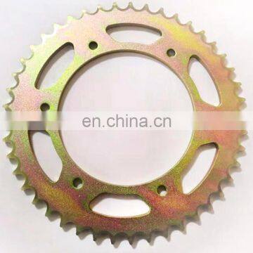 Colorful zinc plated surface C45 steel 520-45T motorcycle chain sprocket