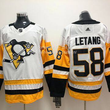 Pittsburgh Penguins #58 Letang White Jersey