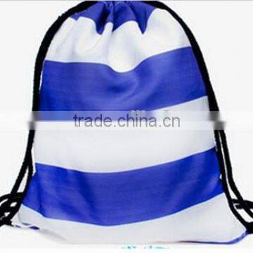 elegant design high quality recycle polyester drawstring shopping bag