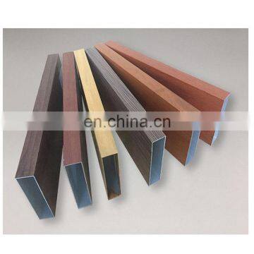 Wood Grain Powder Coating Aluminum Channel Aluminium Profile Cover photo-4