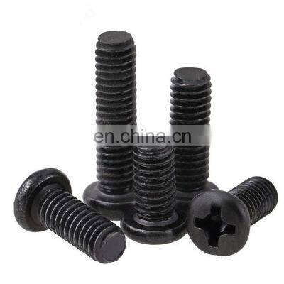 Carbon steel black zinc GB818 cross pan head machine screw