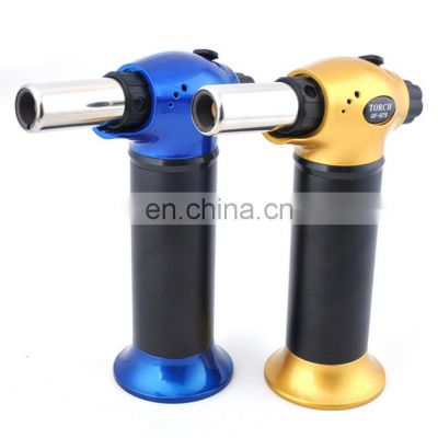 Wholesale Nozzle Safety Lock Ignition Button Inflatable Valve Flame Adjustment Level Jet Lighter