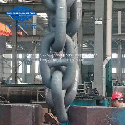 China 117mm marine anchor chain supplier ship anchor chain factory