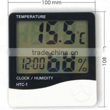 Digital LCD Thermometer Hygrometer Temp Humidity CLOCK ,temperature Humidity Clock, Wall Clock Thermometer Hygrometer photo-2