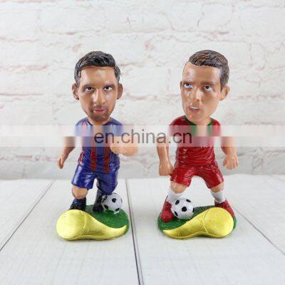 A Soccer Star Makes a Doll Model as a Gift for Fans of 2018 World Cup Star Messi Cristiano Ronaldo