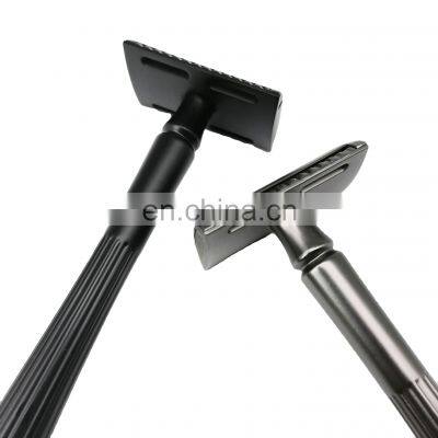 High Quality Closed Comb Black Stainless Steel Portable Safety Razor photo-2