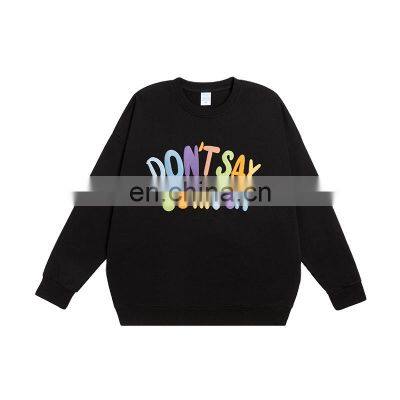 2021 Autumn and Winter New Product Brand Three-dimensional Foam Printing Color Letters Hip-hop Men's Terry Sweater