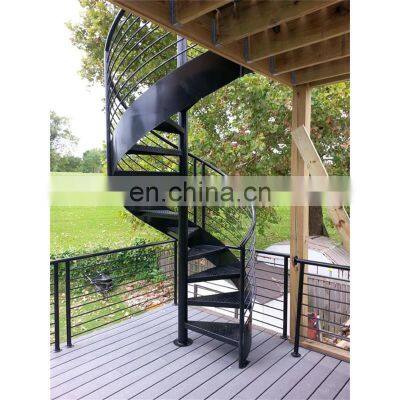 Anti Rust Spiral Staircase Outdoor Stainless Steel Metal Spiral Staircase For Sale