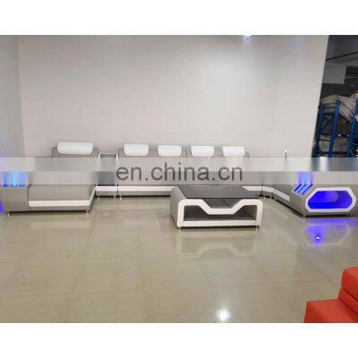 Factory supply Genuine Leather Sectional sofa Modern Luxury Living Room Sofas