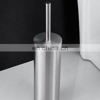 Black Luxury Bathroom Large Cheap Eco Friendly Modern Hotel Designer Clean Round Stainless Steel Toilet Brush photo-5