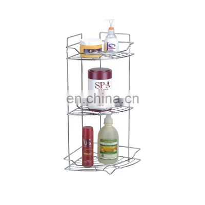 3L corner bathroom rack with chrome plating for home bathroom