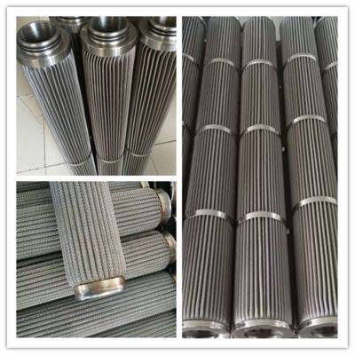 Stainless steel sintered felt filter element