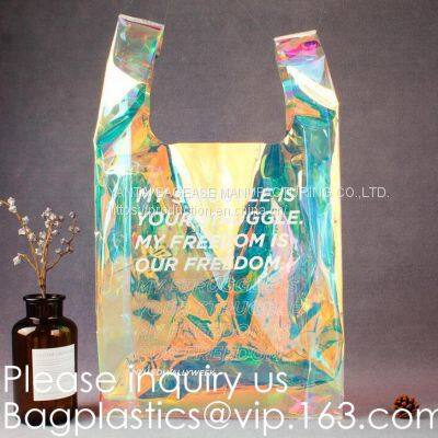 HOLOGRAPHIC, NEON TOTE, PVC BAG, VINYL SHOPPER, TOILETRY, BIKINI, SWIMWEAR, BEACHWEAR photo-5