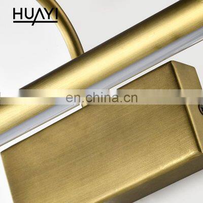 HUAYI China Wholesale Bronze 40watt Nordic Hotel Bedroom Bedside Modern Decorative LED Wall Lamp