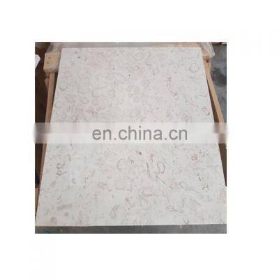 First grade fossil marble tiles beige marble floor tiles