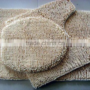 Super fine chenille anti-slip toilet mat