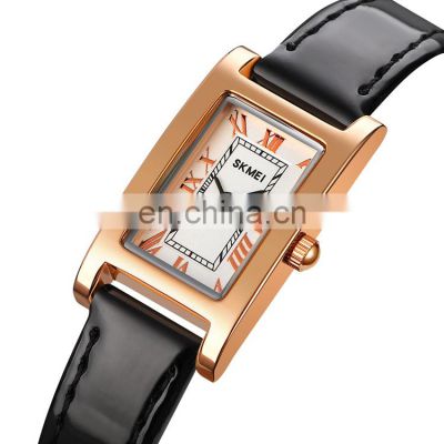 New Arrival Skmei 1783 Black Quartz Watch for Lady Women Wristwatch Leather Strap Wholesale Price