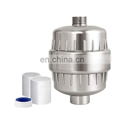 brushed nickel design 15 stage filter shower universal shower filter in china