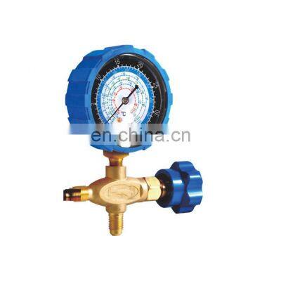 CT-466 A Brass Single Manifold Gauge Set HVAC Refrigeration System Auto Air Conditioner AC Charging R134A R22 R502 Hvac Gauges photo-2
