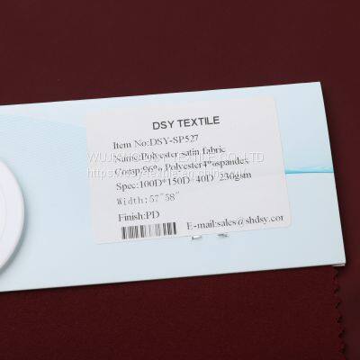 230gsm Satin Fabric Weft Elastic Satin Fabric for Women photo-2