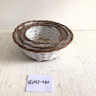 Round Willow Basket Flower Pots For Sale Best Selling Wholesale