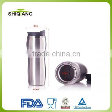 420ml hot sell double wall wave shape insulated stainless steel thermal mug