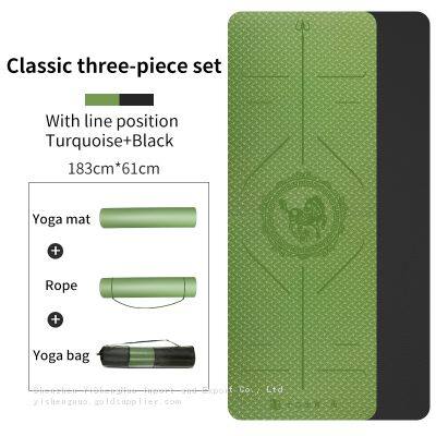 Eco Friendly Natural Custom Printed Exercise 6mm TPE Yoga Mat photo-5