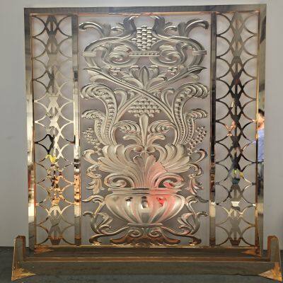 European Home Improvement Brass Carved Screen photo-5