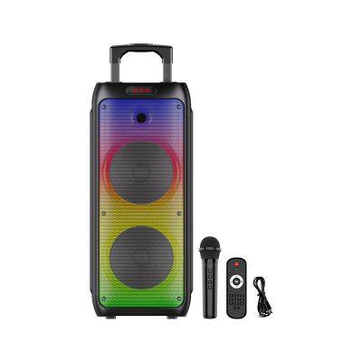 ZQS8236 Karaoke subwoofer 40W power dual 8 inch speaker wireless bass sound loudspeaker for outdoor