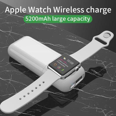 Cargador inalámbrico portátil para relojes, fuente de energía de emergencia para viajes al aire libre, puede cargar relojes y teléfonos móviles al mismo tiempo