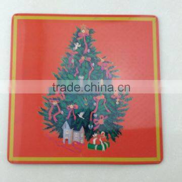 square shape tin tray,metal tin tray for package,christmas tin tray