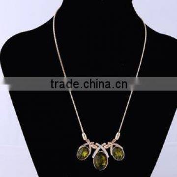 2016 Fashion Long Chain Crystal Pendant Necklace Simple Design Women Jewelry photo-2