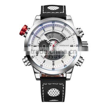 classic stainless steel case watches mens ,double color generous brand japan movement watches