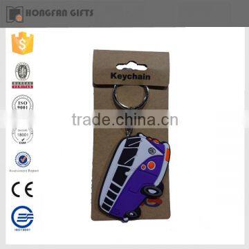 new product nice PVC rubber anime keychain car shape