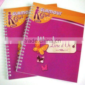 glamour girl's spiral note pad