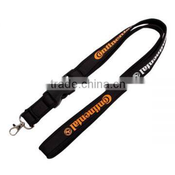 Neoprene Lanyard with metal hook & buckle & safty clip