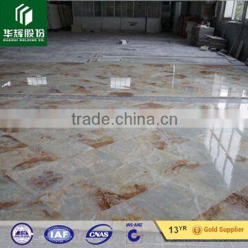 White and brown Onyx stone for background wall and flooring