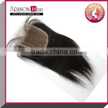 Chinese wholesaler price in virgin Brazilian straight lace closure in 3.5*4