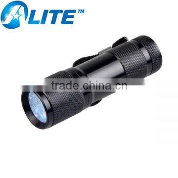 365nm UV Flashlight Battery Powered UV Flashlight 365nm With 9 Bulbs