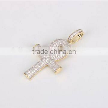 2016 Hip Hop 925 Silver Zircon Men Pendant Wholesale Cross Pendant