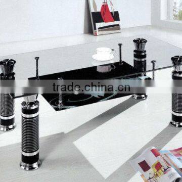 wholesale cheap tempered glass&metal coffee end table TA-012