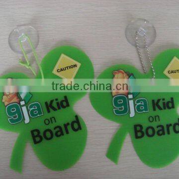 Custom shape eco-friendly car window sign, baby on board sign