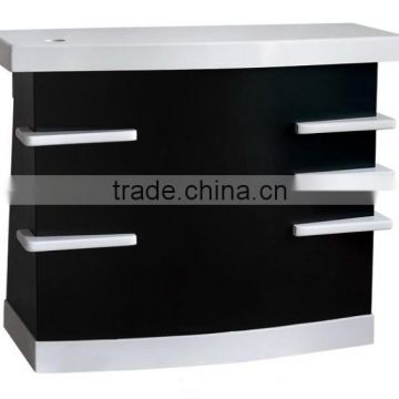 Beiqi Hot Sale Lobby White & Black Lacquer Reception Desk for Supermarket Retail Cash Desk for Sale in Guangzhou