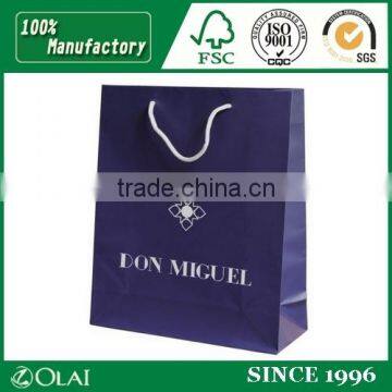 Yiwu Blue Garment Paper Bag with Rope Handle