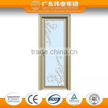 Newest design model aluminum bathroom interior swing door