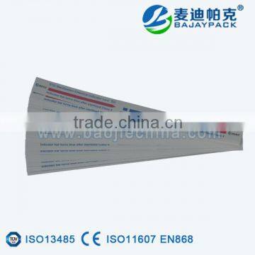 Medical disposable chemical sterilization indicator strip with ISO