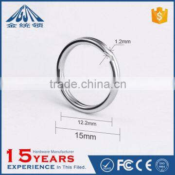 Fashion manufactor promotional 15mm split rings round wholesale