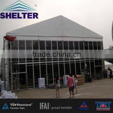 30m High Tent with 8m wall height, All around Glass panels, Provided for Big Events in Shanghai, China