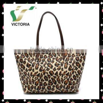 Leopard Printed Large Canvas Tote Beach Bags